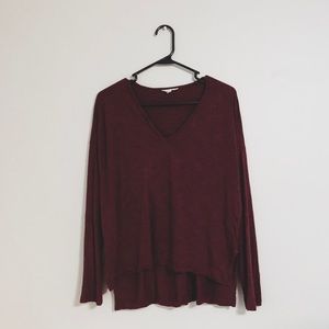 Madewell Long Sleeve Anthem V Neck Top